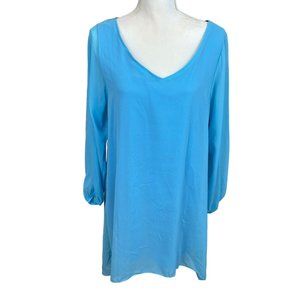 Blue tunic/blouse, size 3XL, lined, flowy, summer, beach, vacation